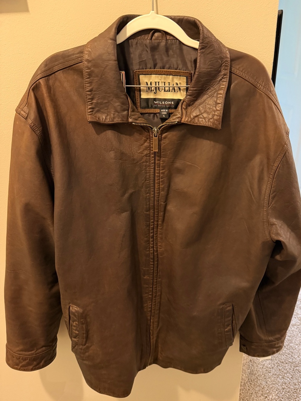 Wilson Brown Leather Bomber Jacket